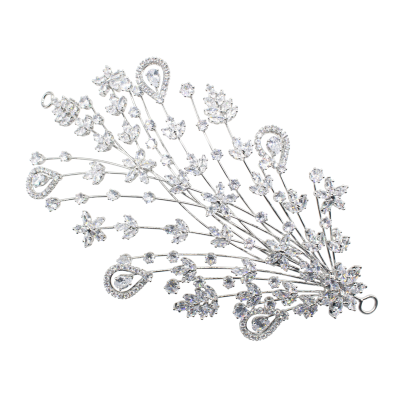 CUBIC ZIRCONIA COLLECTION - EXQUISITE CRYSTAL HEADPIECE - AHB68