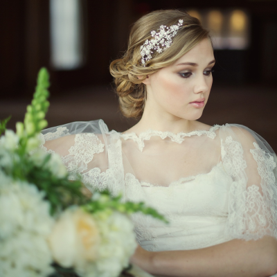 Darcey Wedding Headband - SASSB-HDB13