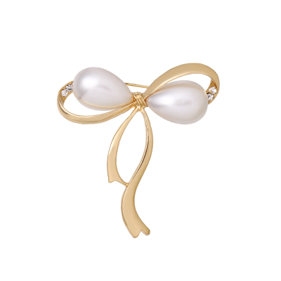 ATHENA COLLECTION - GOLD BOW BROOCH - BROOCH 52