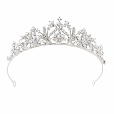 ATHENA COLLECTION -DELICATE DAISY TIARA - AHB203 SILVER 