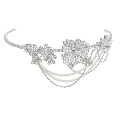 ELITE COLLECTION - Bejewelled Gatsby Statement Piece Brow Band HP176