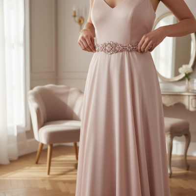 ATHENA COLLECTION - EXQUISITE WEDDING BELT 14 -  ROSE PINK