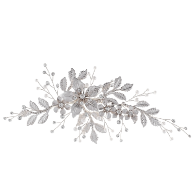ATHENA COLLECTION - EXQUISITE CRYSTAL HEADPIECE - HC289 SILVER 