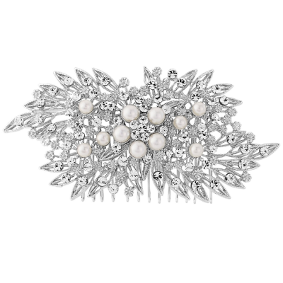 ELITE COLLECTION - Classic Extravagance Pearl Hair comb - Pearls (HCa)