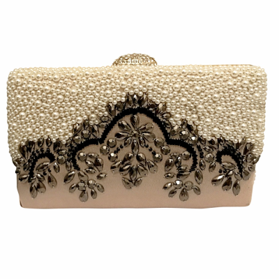 EXQUISITE GATSBY EMBELLISHED CLUTCH BAG - GOLD
