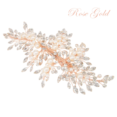 ATHENA COLLECTION - PEARLS OF EXTRAVAGANCE HEADPIECE - HC227 ROSE GOLD 
