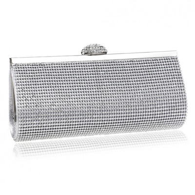ATHENA COLLECTION - CHARLOTTE CHIC CLUTCH BAG  -SILVER