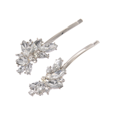 ATHENA COLLECTION - CRYSTAL GLAM CLIPS - CLIP756 SILVER