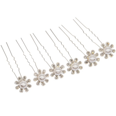 ATHENA COLLECTION - CRYSTAL FLOWER HAIR PINS - PIN 58