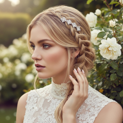 CUBIC ZIRCONIA COLLECTION - LUXE OPULENCE HAIR CLIP - CLIP761