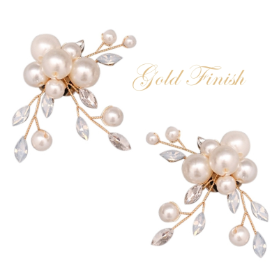 ATHENA COLLECTION - ETERNALLY PEARL SHOE CLIP - SC3 GOLD 