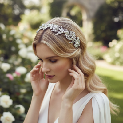 ELITE COLLECTION - VINTAGE VINE TIARA - - EC2 SILVER 