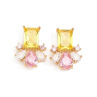 CUBIC ZIRCONIA COLLECTION - SPARKLE GEM EARRINGS - CZER537 