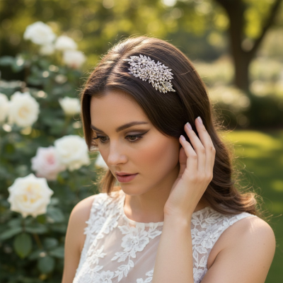 ELITE COLLECTION - Classic Extravagance Hair comb - Crystal (HCb)