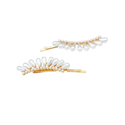 ATHENA COLLECTION - GATSBY STYLE CLIPS - GOLD (PAIR)