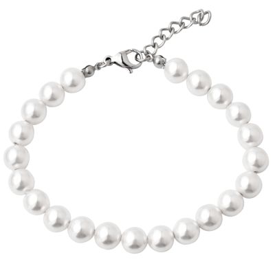 ATHENA COLLECTION - CHIC PEARL BRACELET - BR145 SILVER 