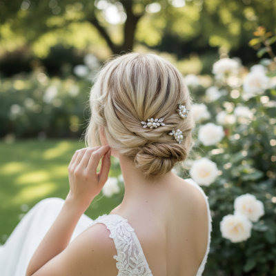 ATHENA COLLECTION - DIVINE PEARL HAIR PINS - (PAIR) PIN 47 GOLD 