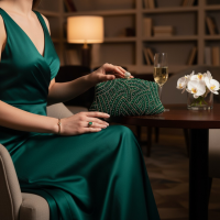 GATSBY LUXE CLUTCH BAG - EMERALD
