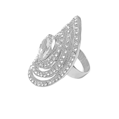 Crystal Cocktail Ring - Adjustable - R5