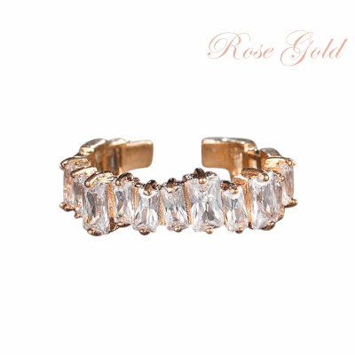 ATHENA COLLECTION - DIVINE CRYSTAL RING - ADJUSTABLE - ROSE GOLD R6