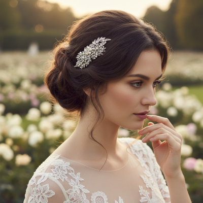 ELITE COLLECTION - Classic Extravagance Pearl Hair comb - Pearls (HCa)
