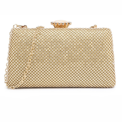 ATHENA COLLECTION - STARLET GLAM CLUTCH BAG - GOLD
