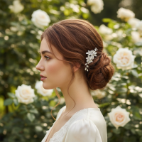 ATHENA COLLECTION - CRYSTAL FLOWER CLIP - CLIP780