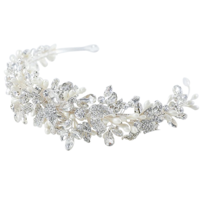 SASSB COLLECTION  - VINTAGE HEIRLOOM HEADPIECE - AHB157 SILVER