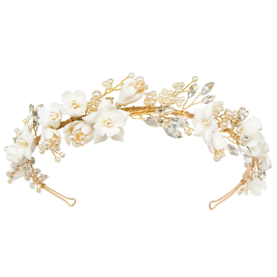 ATHENA COLLECTION - SPARKLING ROMANCE HEADBAND - AHB142 GOLD