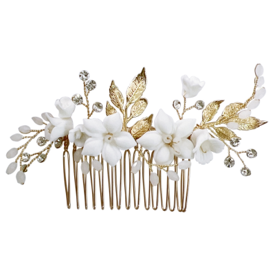 ATHENA COLLECTION - VINTAGE VINE HAIR COMB - HC275 GOLD 