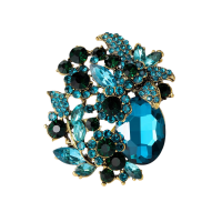 ATHENA COLLECTION - GLITZY GLAM BROOCH - GOLD