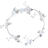 ATHENA COLLECTION - EXQUISITE BRIDAL HAIR VINE - HP243 SILVER