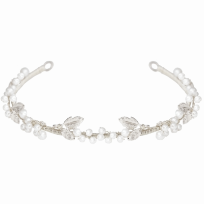 ATHENA COLLECTION - DIVINE VINE HEADBAND - AHB170 SILVER 