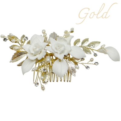 ATHENA COLLECTION - GOLDEN TREASURE HAIR COMB - HC270 GOLD 