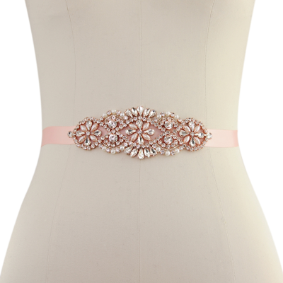 ATHENA COLLECTION - TIMELESS ELEGANCE BRIDAL BELT - (25) PINK ROSE