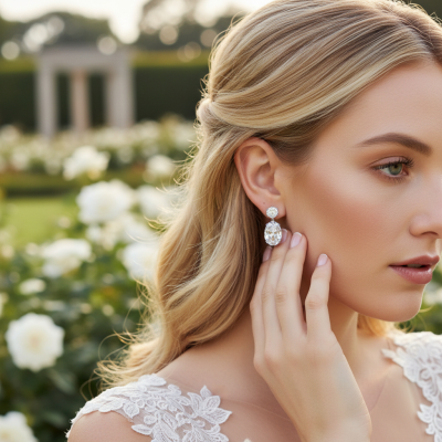 CUBIC ZIRCONIA COLLECTION - DAINTY SPARKLE EARRINGS - CZER936