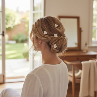 ATHENA COLLECTION - FLOWER HAIR PINS - (5 PIECES) -PIN75