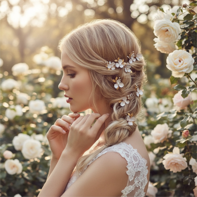 ATHENA COLLECTION - BLUSH PINK HAIR PINS - SET OF 3 (PIN82)