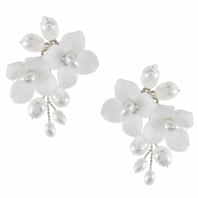 ATHENA COLLECTION - TIMELESS ELEGANCE PEARL EARRINGS - CZER704 SILVER