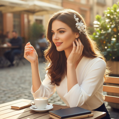 ATHENA COLLECTION - CHIC FLOWER HAIR COMB - HC284 GOLD