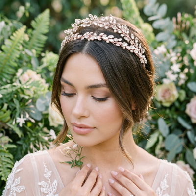 ATHENA COLLECTION - CRYSTALLURE HEADBAND - AHB58 GOLD
