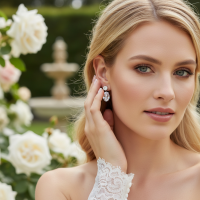 CUBIC ZIRCONIA COLLECTION - DAINTY SPARKLE EARRINGS - CZER9356