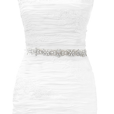 ATHENA COLLECTION - GlITZY GLAM BRIDAL BELT - BELT41