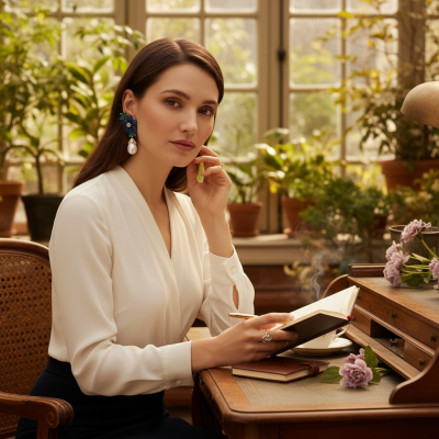 CUBIC ZIRCONIA COLLECTION - GLAM STARLET EARRINGS - CZER932 BLUE