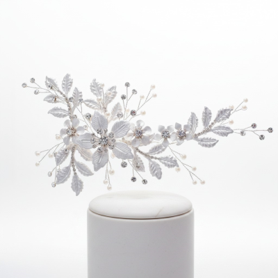 ATHENA COLLECTION - EXQUISITE CRYSTAL HEADPIECE - HC289 SILVER 