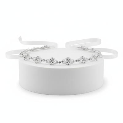 ATHENA COLLECTION - CRYSTALLURE BRIDAL BELT - SILVER (BELT36)