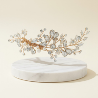 ATHENA COLLECTION -CRYSTAL ALLURE HAIR CLIP - CLIP775 GOLD