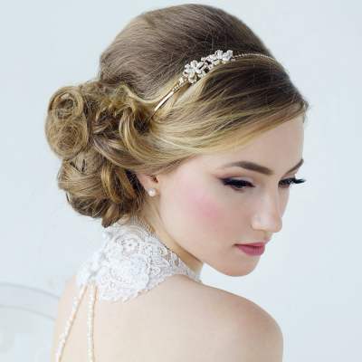 Aimee - Sweet vintage Headband HDB35 - 14k GOLD SASSB 