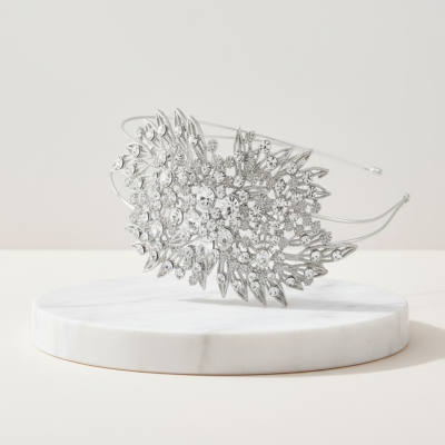 ELITE COLLECTION - Classic Extravagance Crystal Headband - Clear (HB362)