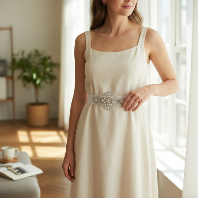 ATHENA COLLECTION - VINTAGE CHIC BRIDAL BELT - BELT42